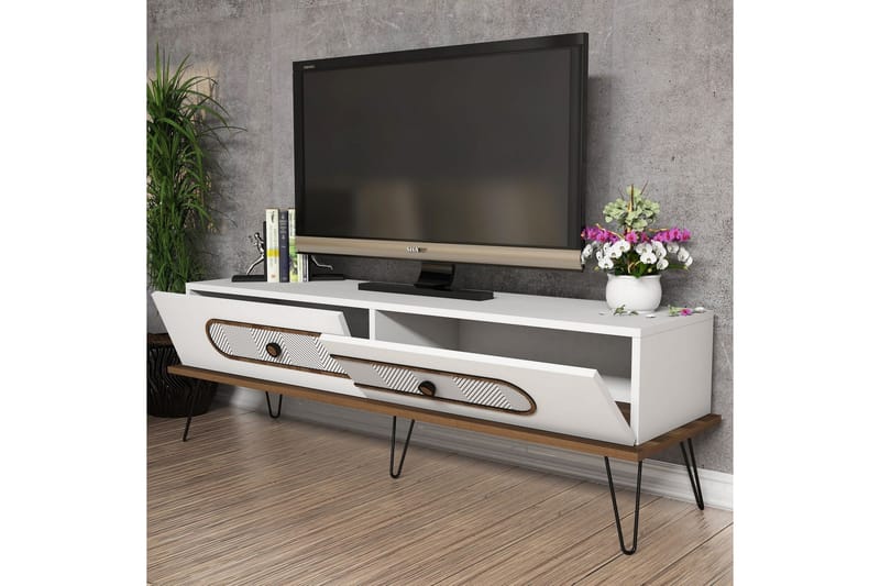 Hovdane TV-Benk 145 cm - Hvit - Møbler - Mediamøbel & tv møbel - TV-benk & mediabenk
