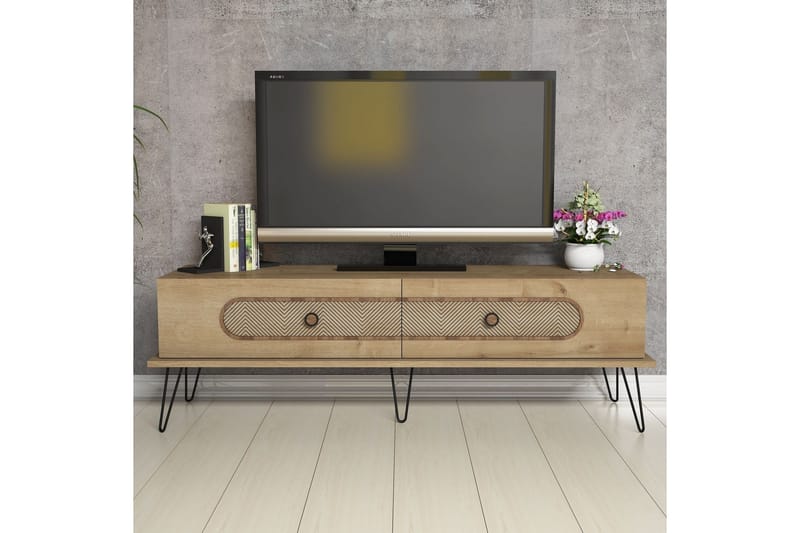 Hovdane TV-benk 145 cm - Lysebrun - Møbler - Mediamøbel & tv møbel - TV-benk & mediabenk