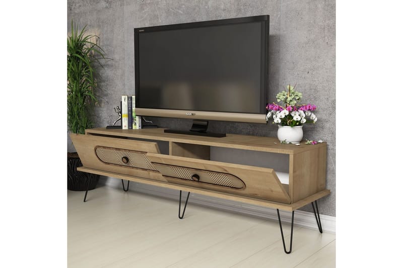 Hovdane TV-benk 145 cm - Lysebrun - Møbler - Mediamøbel & tv møbel - TV-benk & mediabenk