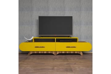 Hovdane TV-Benk 205 cm - Brun/Gul - Møbler - Mediamøbel & tv møbel - TV-benk & mediabenk