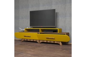 Hovdane TV-Benk 205 cm - Brun/Gul - Møbler - Mediamøbel & tv møbel - TV-benk & mediabenk