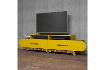 Hovdane TV-Benk 205 cm - Brun/Gul - Møbler - Mediamøbel & tv møbel - TV-benk & mediabenk