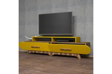 Hovdane TV-Benk 205 cm - Brun/Gul - Møbler - Mediamøbel & tv møbel - TV-benk & mediabenk