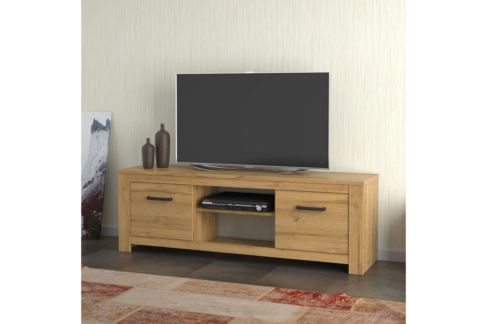 Hovencamp TV-benk 161 cm - Brun - Møbler - Mediamøbel & tv møbel - TV-benk & mediabenk