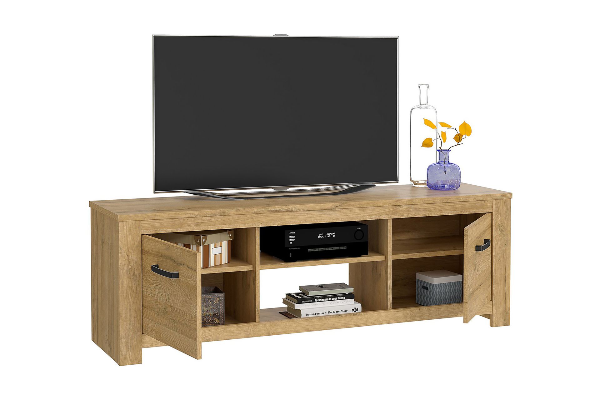Hovencamp TV-benk 161 cm - Brun - Møbler - Mediamøbel & tv møbel - TV-benk & mediabenk