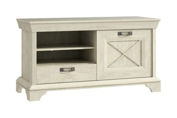 Hurlston TV-benk 123 cm med Oppbevaring i Malt Tre - Beige - Møbler - Mediamøbel & tv møbel - TV-benk & mediabenk