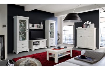 Hurlston TV-benk 123 cm med Oppbevaring i Malt Tre - Beige - Møbler - Mediamøbel & tv møbel - TV-benk & mediabenk