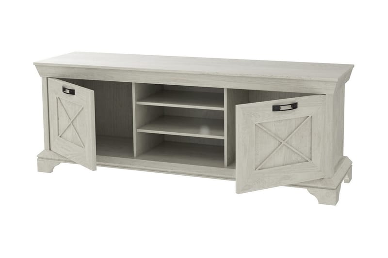 Hurlston TV-Benk 147 cm - Hvit - Møbler - Mediamøbel & tv møbel - TV-benk & mediabenk