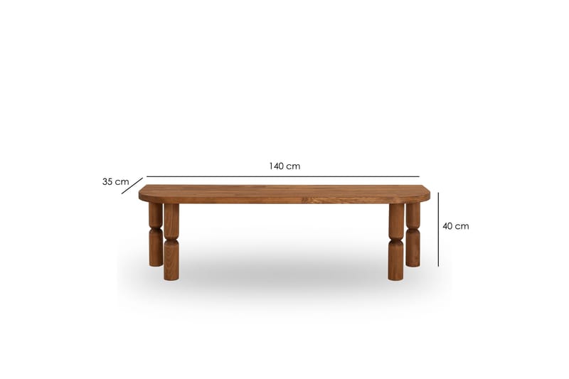 Ida TV-benk 140 cm - Brun - Møbler - Mediamøbel & tv møbel - TV-benk & mediabenk