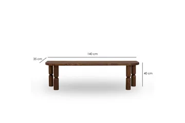 Ida TV-benk 140 cm - Valnøtt - Møbler - Mediamøbel & tv møbel - TV-benk & mediabenk