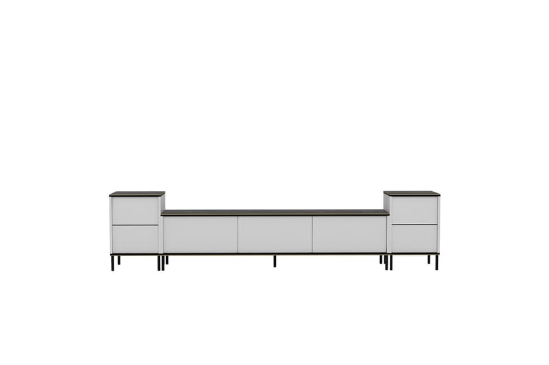 Imaj TV-benk 260 cm - Gull/Svart/Hvit - Møbler - Mediamøbel & tv møbel - TV-benk & mediabenk
