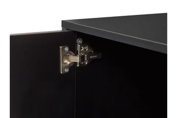 Indio Gulvstående TV-benk 166 cm med Oppbevaring i Tre med Metallben - Svart - Møbler - Mediamøbel & tv møbel - TV-benk & mediabenk