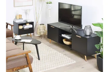 Indio TV-benk 166x40 cm - Svart - Møbler - Mediamøbel & tv møbel - TV-benk & mediabenk