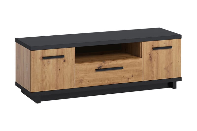 Ines TV-Benk 40x135 cm - Eik/Svart - Møbler - Mediamøbel & tv møbel - TV-benk & mediabenk