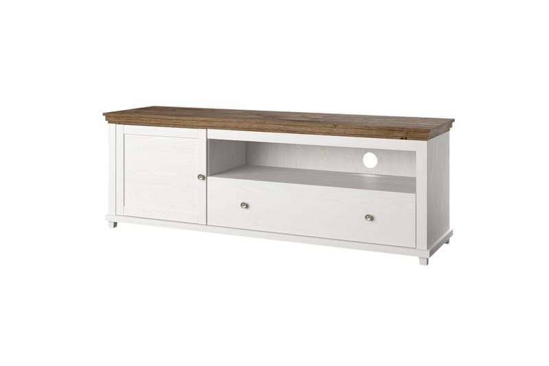 Ivreri TV-benk 181 cm - Hvit/Natur - Møbler - Mediamøbel & tv møbel - TV-benk & mediabenk