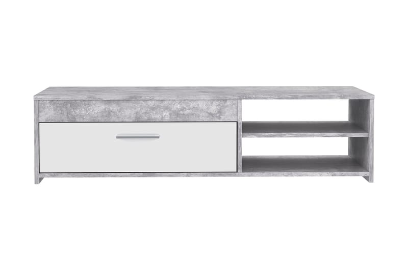 Iztaza TV-benk 120 cm - Betonggrå/Hvit - Møbler - Mediamøbel & tv møbel - TV-benk & mediabenk