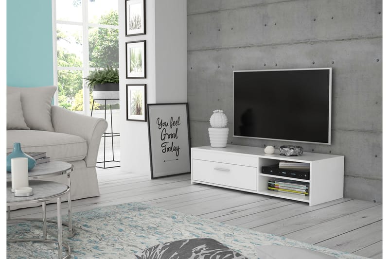 Iztaza Tv-benk 120 cm - Hvit - Møbler - Mediamøbel & tv møbel - TV-benk & mediabenk