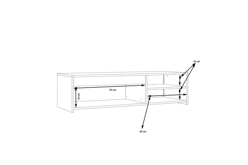 Iztaza Tv-benk 120 cm - Hvit - Møbler - Mediamøbel & tv møbel - TV-benk & mediabenk
