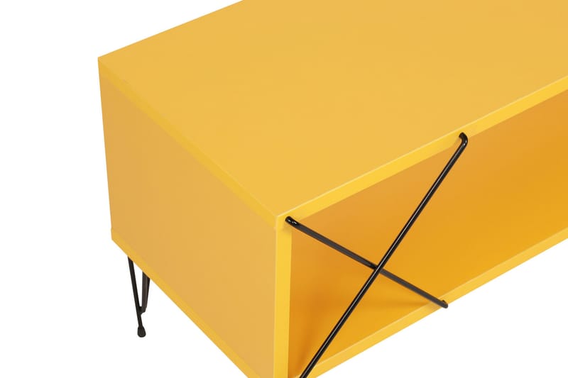 Jaennis Tv-benk 120 cm - Gul - Møbler - Mediamøbel & tv møbel - TV-benk & mediabenk