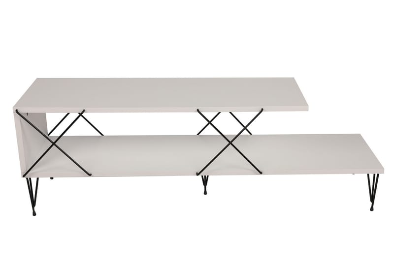 Jaennis Tv-benk 120 cm - Hvit - Møbler - Mediamøbel & tv møbel - TV-benk & mediabenk