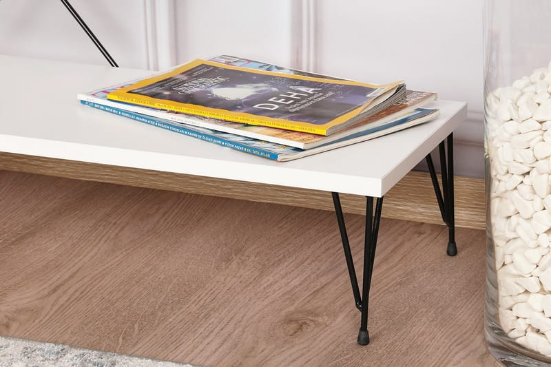 Jaennis Tv-benk 120 cm - Hvit - Møbler - Mediamøbel & tv møbel - TV-benk & mediabenk