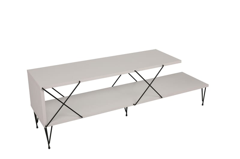Jaennis Tv-benk 120 cm - Hvit - Møbler - Mediamøbel & tv møbel - TV-benk & mediabenk