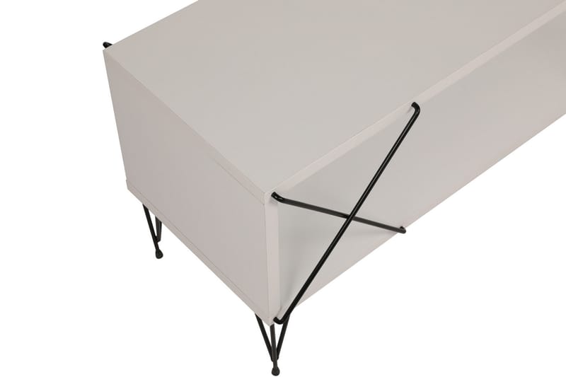 Jaennis Tv-benk 120 cm - Hvit - Møbler - Mediamøbel & tv møbel - TV-benk & mediabenk