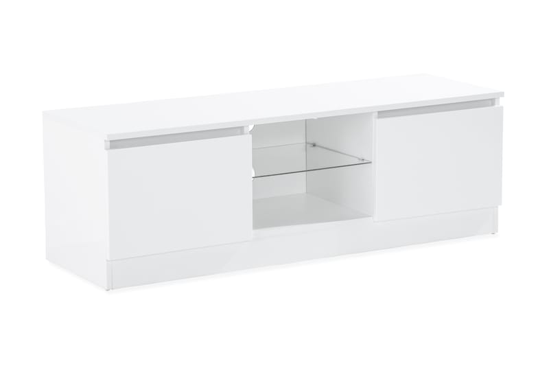 Jugansbo TV-Benk 120 cm med LED-Belysning - Hvit - Møbler - Mediamøbel & tv møbel - TV-benk & mediabenk