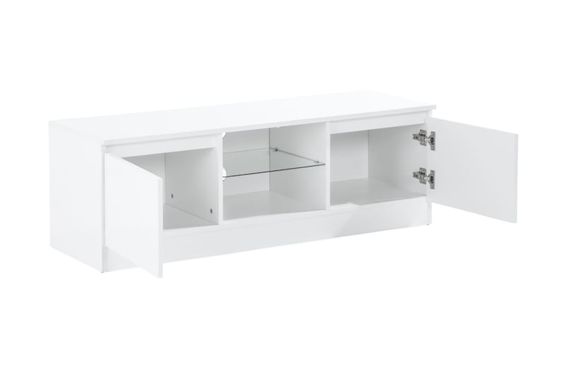Jugansbo TV-Benk 120 cm med LED-Belysning - Hvit - Møbler - Mediamøbel & tv møbel - TV-benk & mediabenk