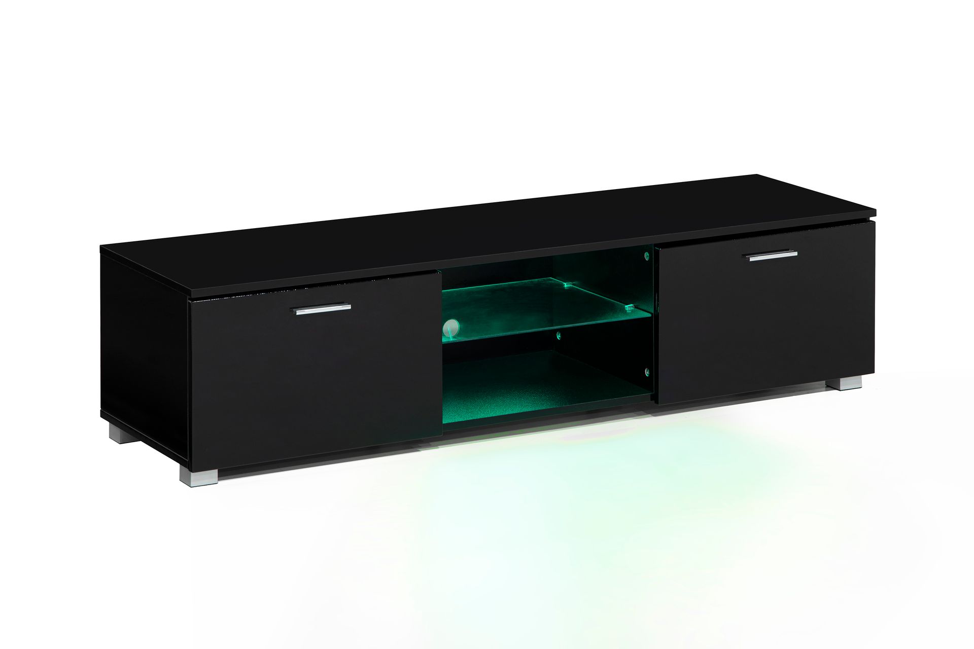 Jugansbo TV-benk 140 cm LED-belysning - Svart - Møbler - Mediamøbel & tv møbel - TV-benk & mediabenk