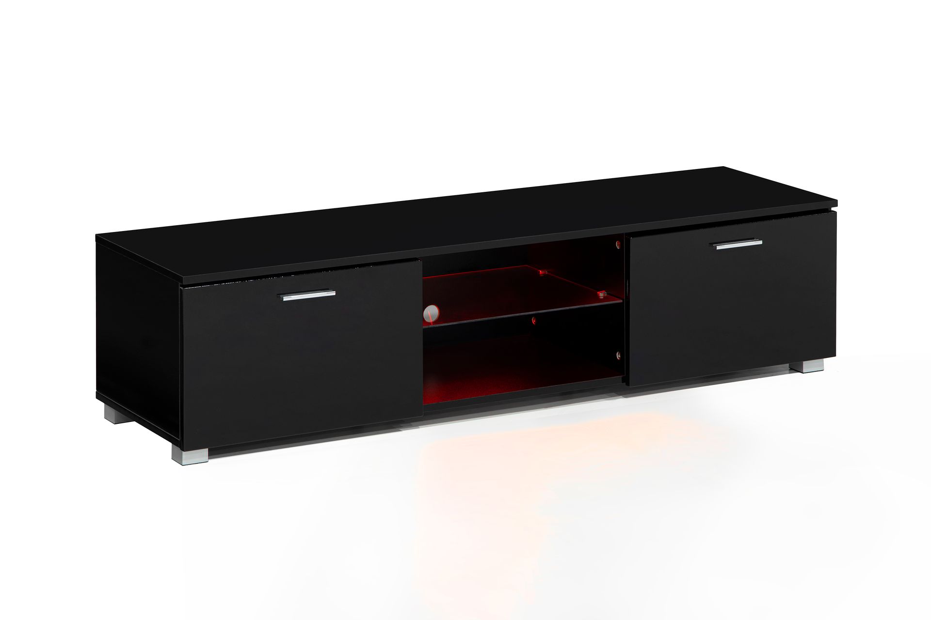 Jugansbo TV-benk 140 cm LED-belysning - Svart - Møbler - Mediamøbel & tv møbel - TV-benk & mediabenk