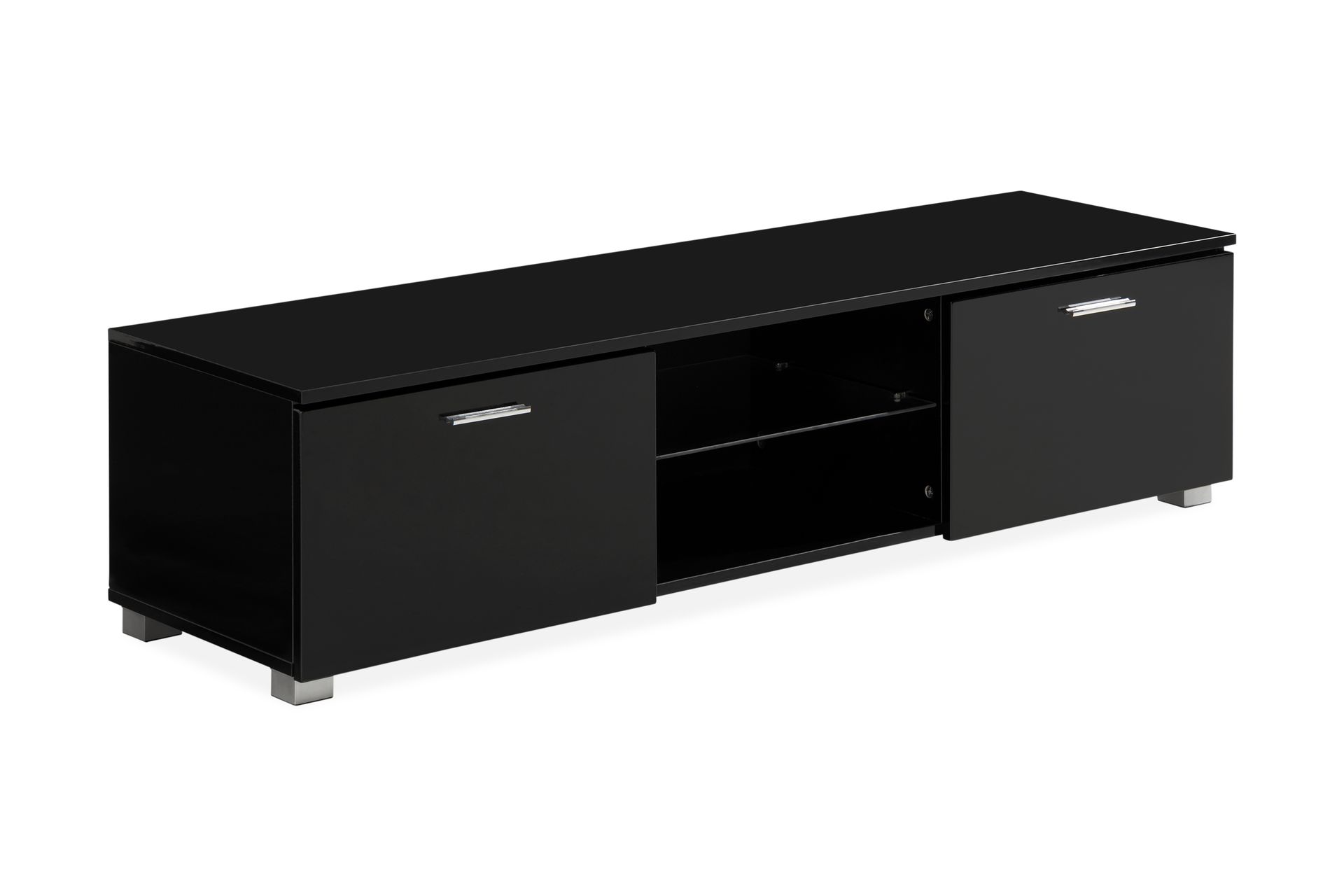 Jugansbo TV-benk 140 cm LED-belysning - Svart - Møbler - Mediamøbel & tv møbel - TV-benk & mediabenk
