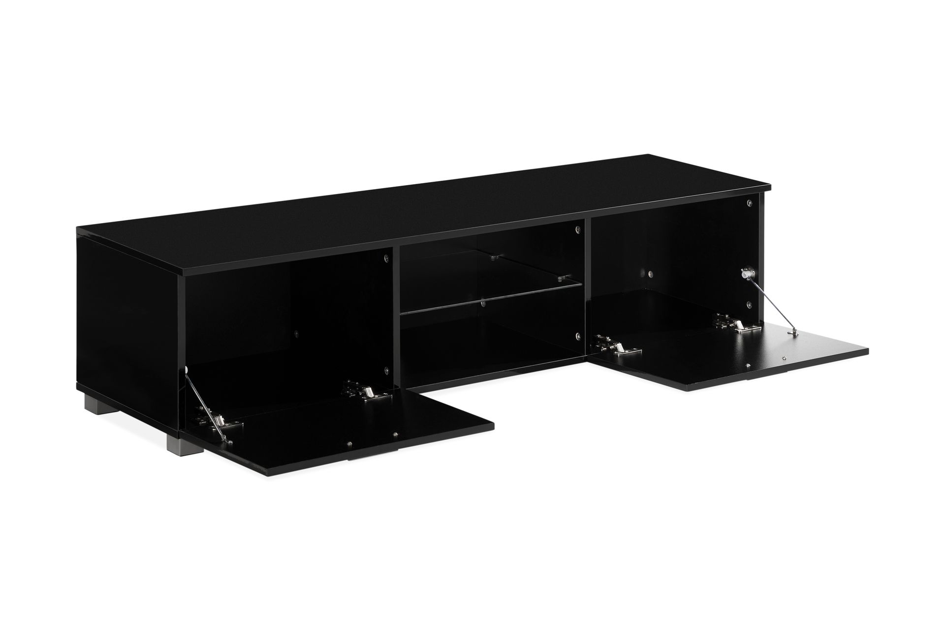 Jugansbo TV-benk 140 cm LED-belysning - Svart - Møbler - Mediamøbel & tv møbel - TV-benk & mediabenk