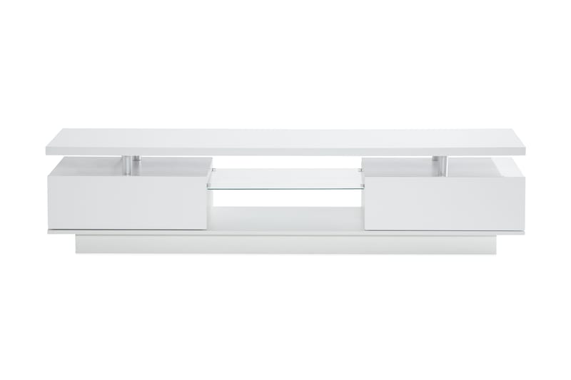 Jugansbo Tv-Benk 180 cm 2 Hyller LED-Belysning - Hvit - TV-benk & mediabenk