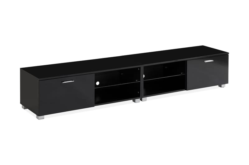 Jugansbo TV-benk 200 cm LED-belysning - Svart - Møbler - Mediamøbel & tv møbel - TV-benk & mediabenk