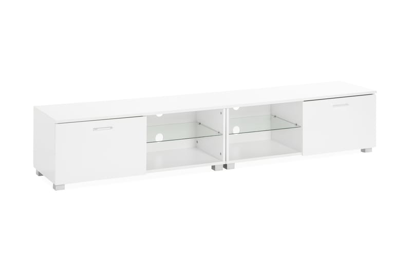 Jugansbo TV-benk 200 cm med LED-belysning - Hvit - Møbler - Mediamøbel & tv møbel - TV-benk & mediabenk