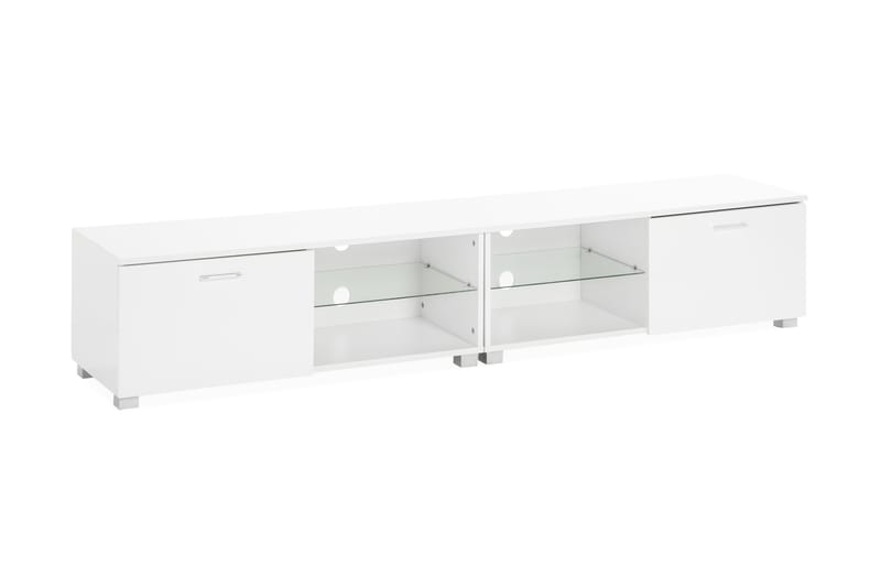 Jugansbo TV-benk 200 cm med LED-belysning - Hvit - TV-benk & mediabenk