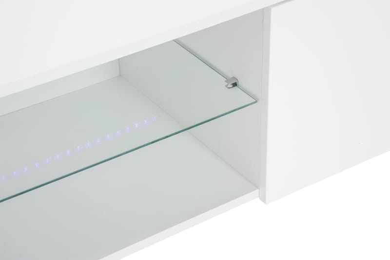 Jugansbo TV-benk 200 cm med LED-belysning - Hvit - Møbler - Mediamøbel & tv møbel - TV-benk & mediabenk