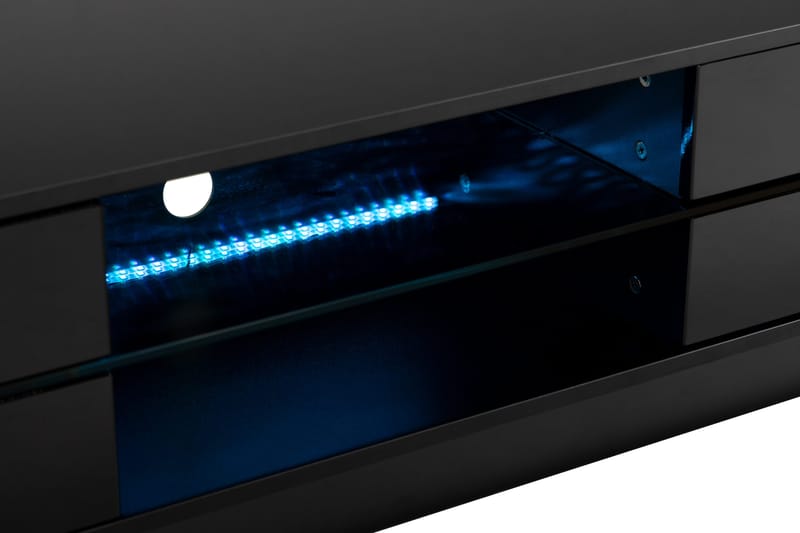 Jugansbo Tv-benk 36 cm med LED Belysning - Svart - Møbler - Mediamøbel & tv møbel - TV-benk & mediabenk