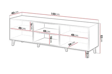 Juniskär Tv-bänk 40x52x150 cm Scandinavian Choice Vit - Møbler - Mediamøbel & tv møbel - TV-benk & mediabenk