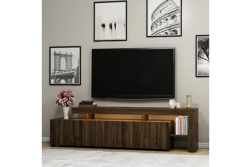 Jurukovo TV-benk 192x37 cm Brun - Møbler - Mediamøbel & tv møbel - TV-benk & mediabenk