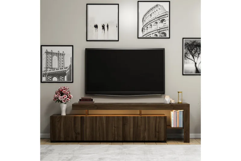 Jurukovo TV-benk 192x37 cm Brun - Møbler - Mediamøbel & tv møbel - TV-benk & mediabenk