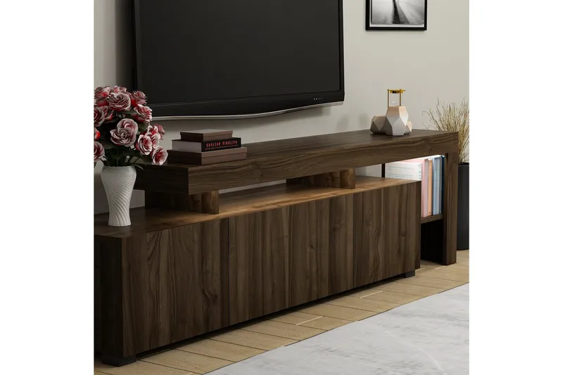 Jurukovo TV-benk 192x37 cm Brun - Møbler - Mediamøbel & tv møbel - TV-benk & mediabenk