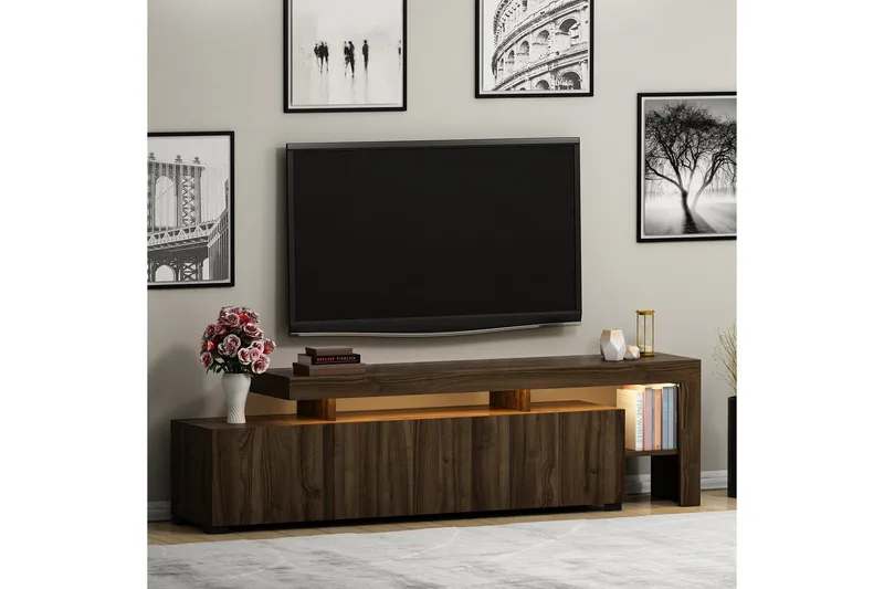 Jurukovo TV-benk 192x37 cm Brun - Møbler - Mediamøbel & tv møbel - TV-benk & mediabenk