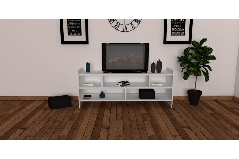 Jysaiah TV-Benk 120 cm - Hvit - Møbler - Mediamøbel & tv møbel - TV-benk & mediabenk