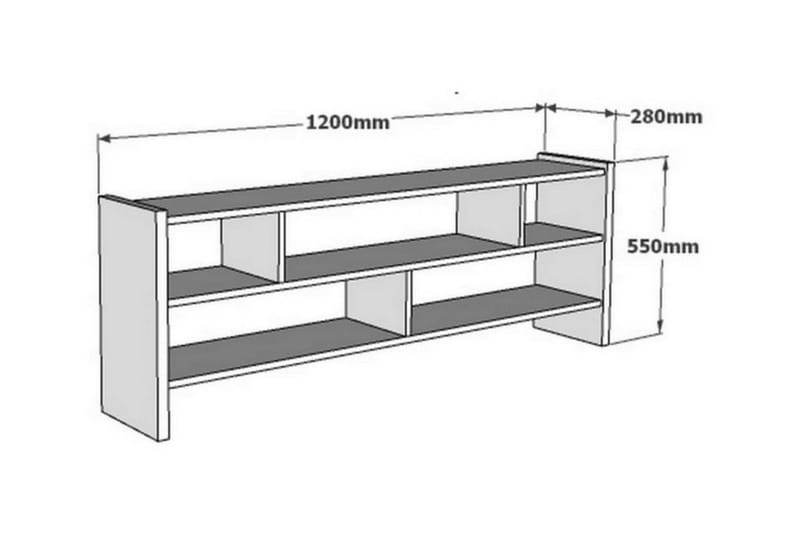 Jysaiah TV-Benk 120 cm - Hvit - Møbler - Mediamøbel & tv møbel - TV-benk & mediabenk