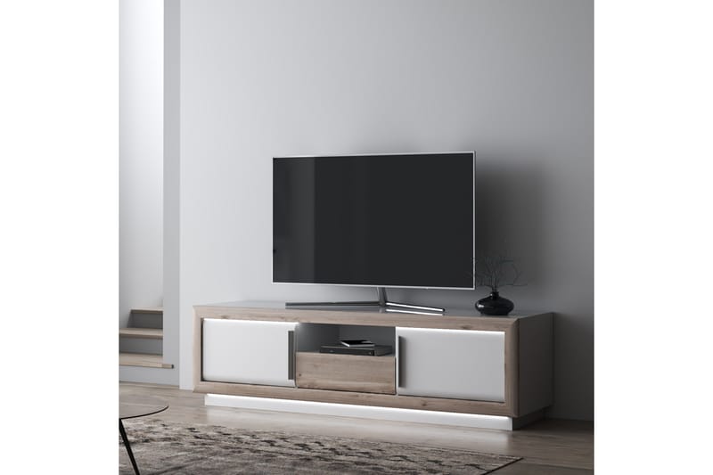 Kalabaka Tv-benk 193 cm - Brun/Hvit - TV-benk & mediabenk