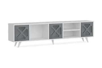 Kallboda TV-Benk 180 cm - Hvit/Grå - Møbler - Mediamøbel & tv møbel - TV-benk & mediabenk