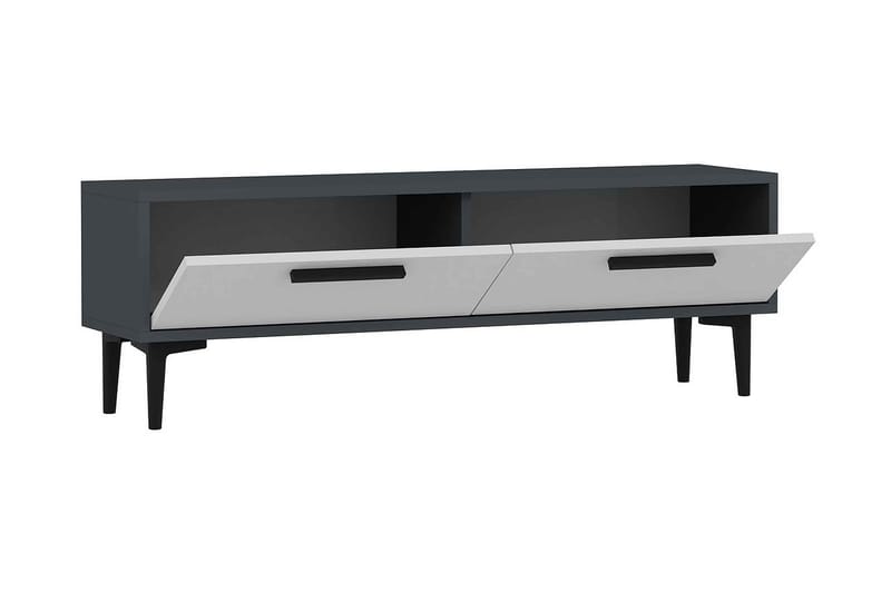 Kasteel TV-benk 120 cm - Antrasitt/Hvit - Møbler - Mediamøbel & tv møbel - TV-benk & mediabenk