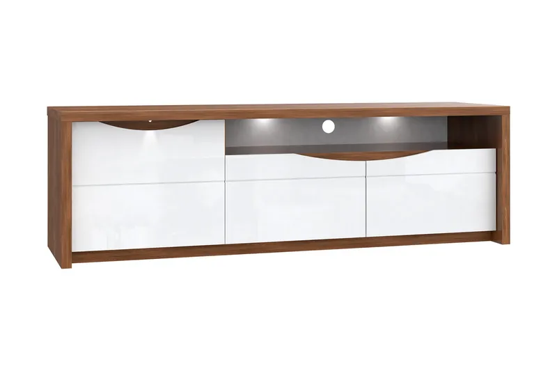 Keoisha TV-benk 189 cm - Brun/Hvit - Møbler - Mediamøbel & tv møbel - TV-benk & mediabenk